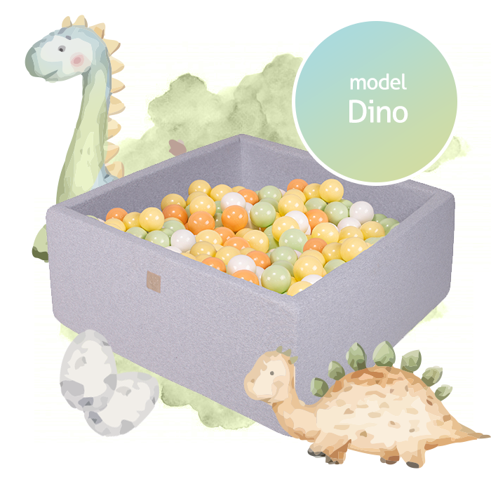 Dino Square Ball Pit - Complete Set With 500 Balls