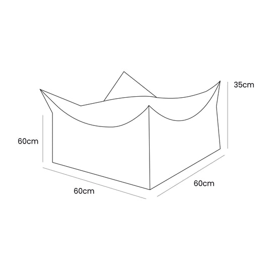 Ästhetischer Pouf quadratisch