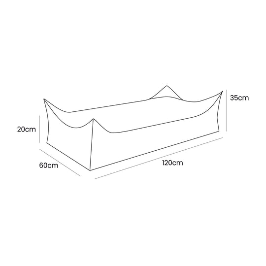 Ästhetischer Pouf rechteckig
