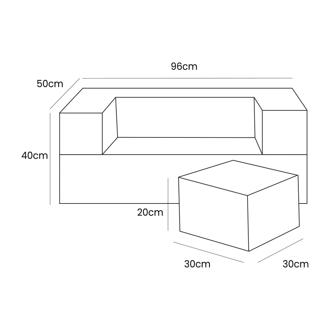 Esthetische Kinder Speel Sofa Ecru