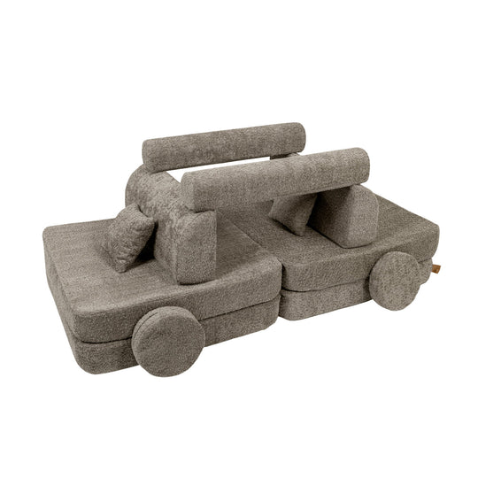 Play Sofa Premium Boucle Brown Beige