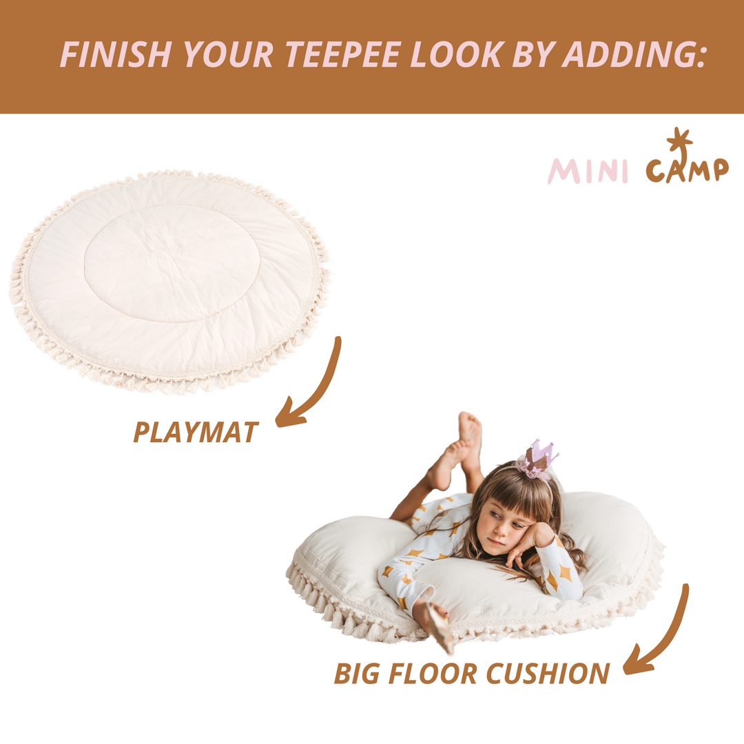 Boho Kinder Tipi mit Quasten