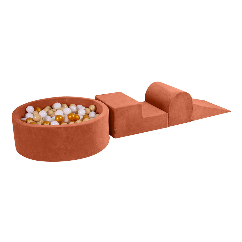 Spielset „Velvet Masala“ aus rotem Schaumstoff mit rundem Bällebad
