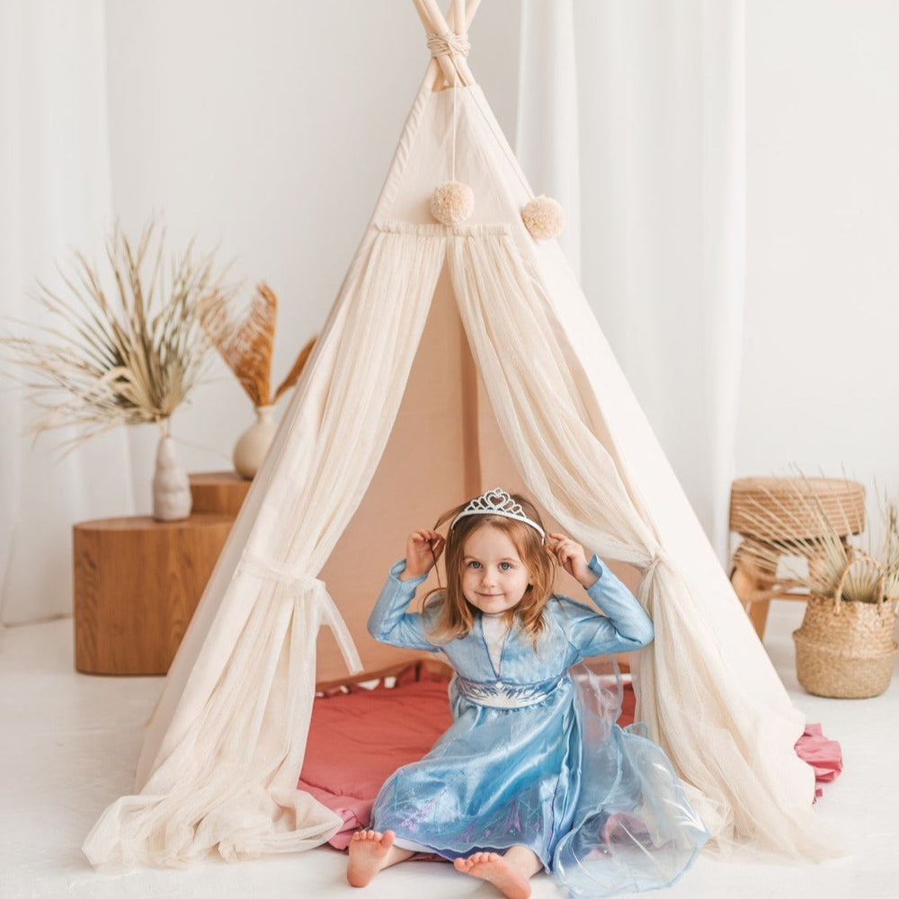 Fairy Kids Spielzelt mit Tüll in Ecru