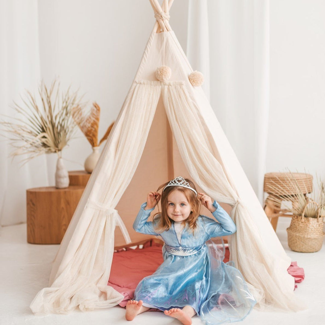 Fairy Kids Spielzelt mit Tüll in Ecru