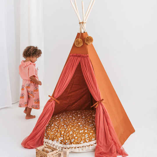Fairy Kids Spielzelt mit Tüll in Cognac
