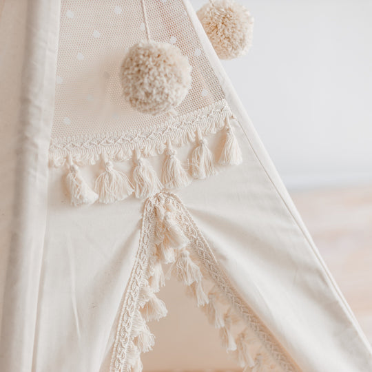 Boho Kinder Tipi mit Quasten