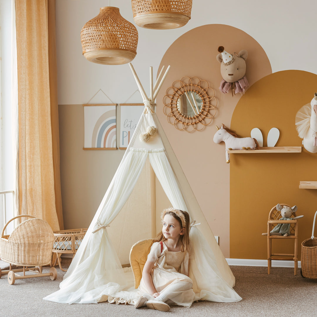 Fairy Kids Spielzelt mit Tüll in Rosa