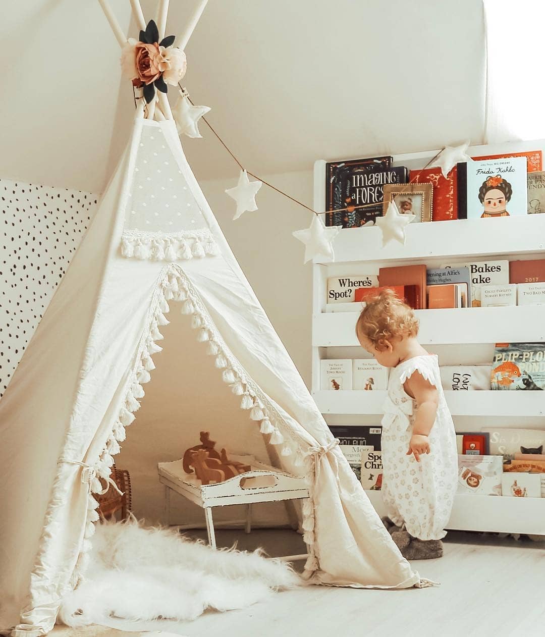 Boho Kinder Tipi mit Quasten