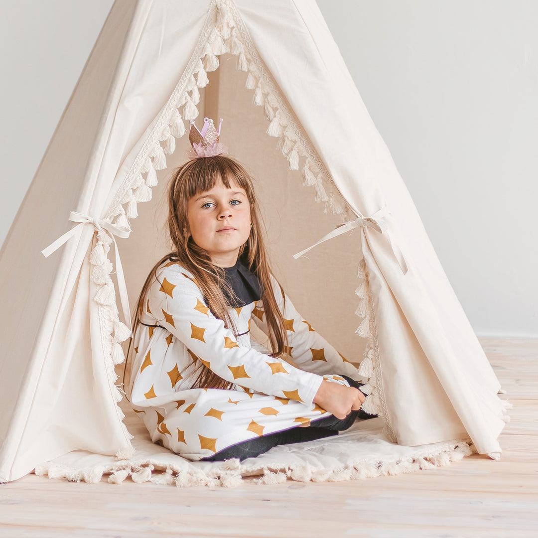 Boho Kinder Tipi mit Quasten