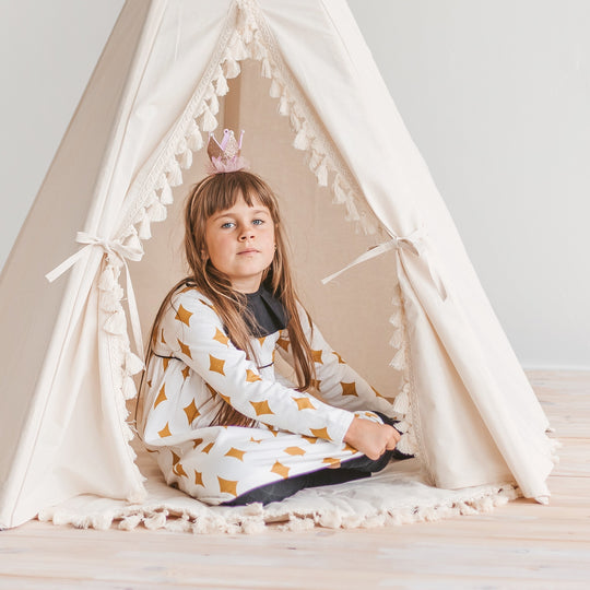 Boho Kinder Tipi mit Quasten