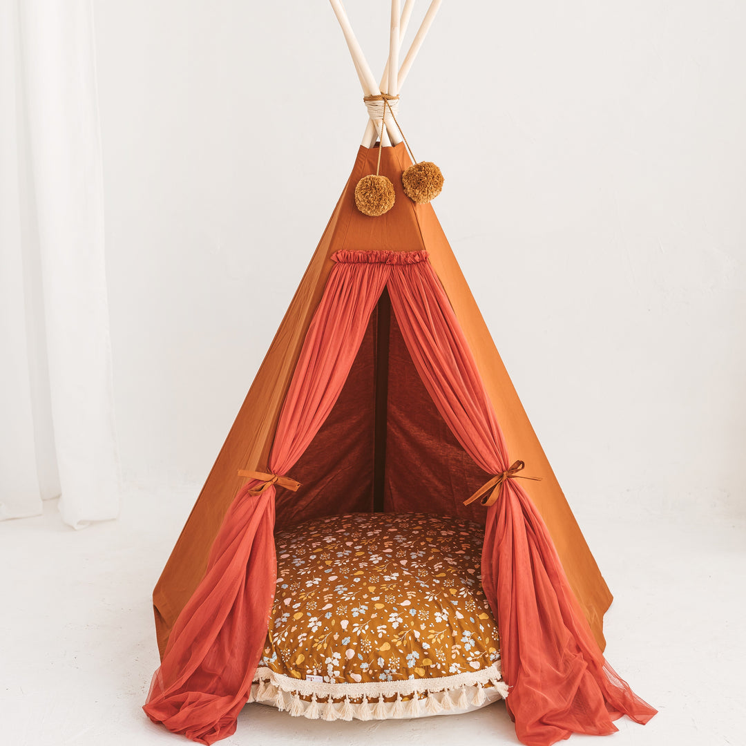 Fairy Kids Spielzelt mit Tüll in Cognac